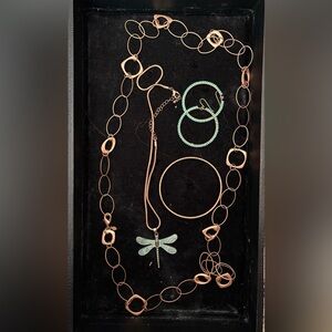 Dragonfly Copper- Tone Jewelry Set